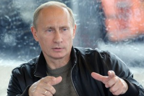 Putin, portrait avec veste
                  de sport