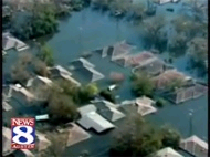 New Orleans
                      after broken levees: Houses in the water to the
                      edge of the roof.