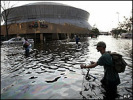 New Orleans: The Superdome staying under
                          water...