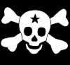 Logo von Skull and bones mit
                        Kommunistenstern, Sch�del und Knochen