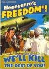 Propagandaplakat, das die
                        Wahrheit ber die "USA" sagt:
                        "Hieeeeeer ist Freiheit! Wir werden den
                        Rest der Welt tten!" / Propaganda poster
                        saying the truth about the "USA":
                        "Heeeeeere's Freedom! We'll kill the rest
                        of you!"