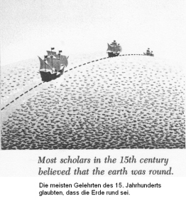 Die
              Erde ist rund - the Earth is round