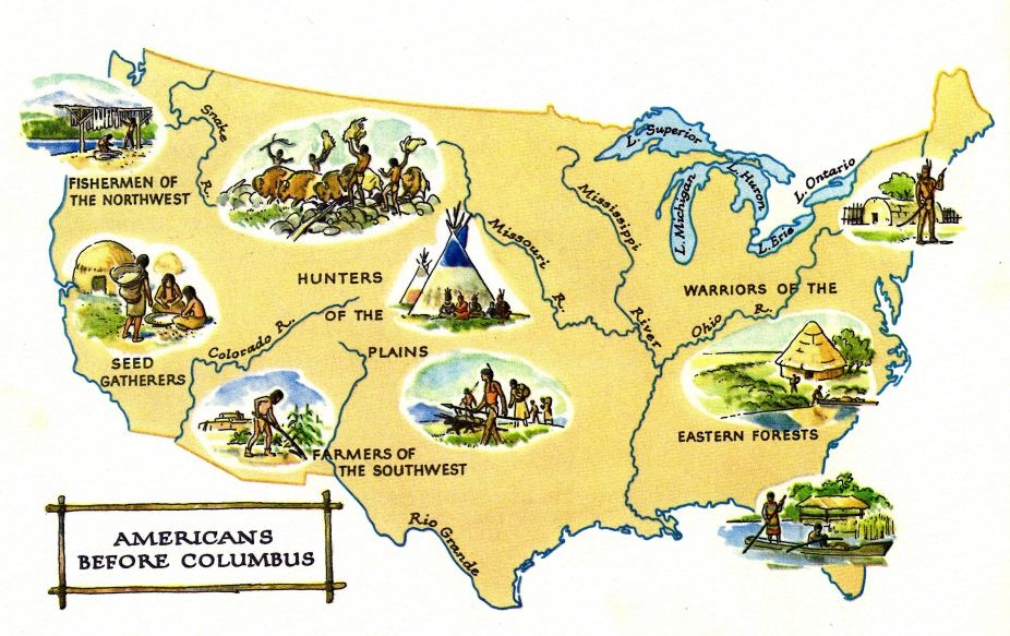 Indianer
                  Indianerleben natives indio -- Karte, carte, carta,
                  mapa, map