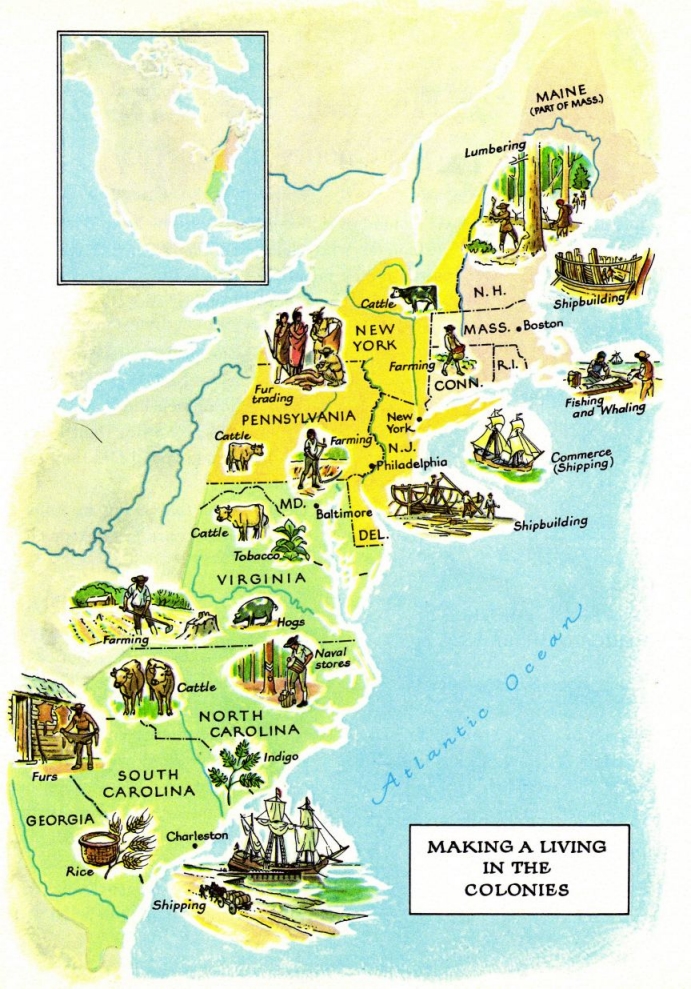 Neu-England-Kolonien um
                              1750, New England, Amerika, America, die
                              ersten Vereinigten Staaten mit Rassismus
                              racism, racisme, racismo, wo Schwarze und
                              vertriebene Indios gar nicht vorkommen --
                              carte, carta, Karte, map, mapa, terkep