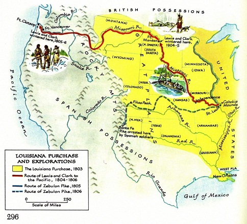 1803: Die USA kauft Frankreich das Louisiana
                  Territory ab