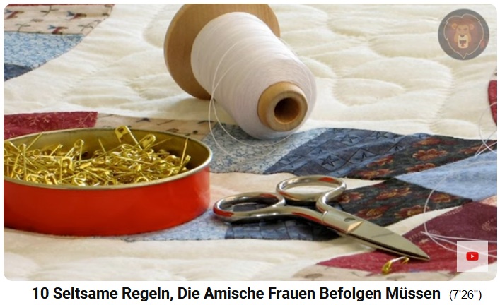 Amish quilten mit Faden, Nadeln, Schere
                          etc. Amish quilten mit Faden, Nadeln,
                          Schere etc.