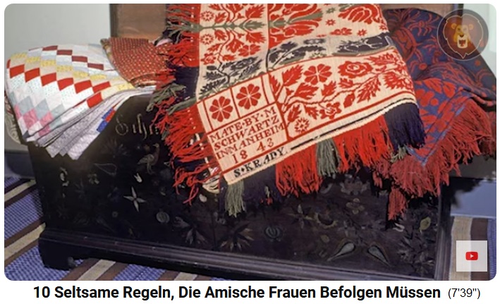 Amish: Quilt in Rot-Weiss Amish:
                          Quilt in Rot-Weiss
