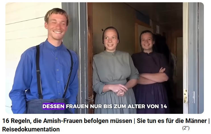 Amish-Frauen und ein Mann Amish-Frauen und ein Mann
