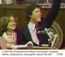 Arkansas: Kokain-Gouverneur Bill Clinton
                        mit der spteren Killary Hillary Clinton