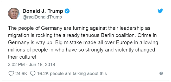 Trump gegen die
                                          kriminelle Zionistin Merkel
                                          und die Einwanderung in Europa
                                          01