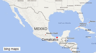 Karte von Mexiko mit
                Comalcalco