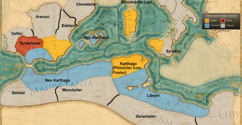 Karte Etrusker und Karthago
                der Phnizier (Punier)