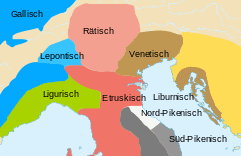 Karte mit Rätisch um das 6.Jh. v.Chr. Karte mit Rätisch um das 6.Jh. v.Chr.