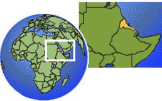 Map: The
                            position of Eritrea