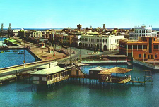 Massawa / Massaua in the 1960ies with
                            Ethiopian flags