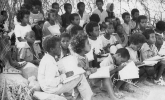 Eritrean retreat area: Schools open
                            air, not important where