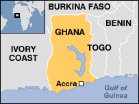 Karte von Ghana Karte von Ghana
