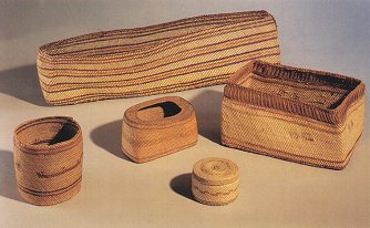 Flechtdosen der Prim�rnationen der Nootka
                          und Makah