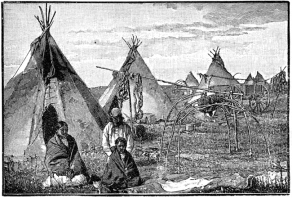 Indianerlager mit Tipis Indianerlager mit Tipis