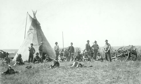 Metis am Saskatchewanfluss
                            1871
