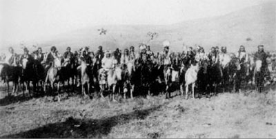 Nez
                          Perc�-Reitergruppe 1877, kurz vor dem Krieg