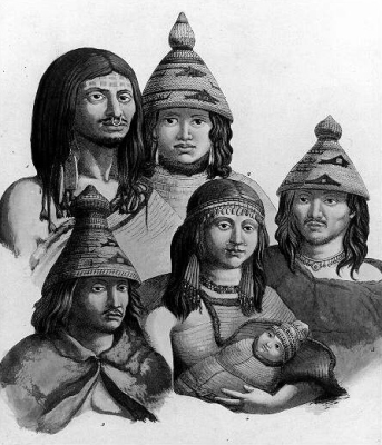 Nuu-chah-nulth, Portraits mit
                          Hut