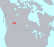 Karte von Kanada mit der
                Prim�rnation der Stoney / Nakoda