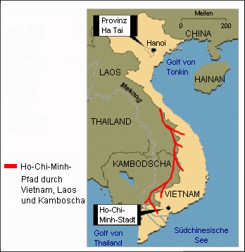 Ho-Chi-Minh-Pfad durch
                        Vietnam, Laos und Kambodscha