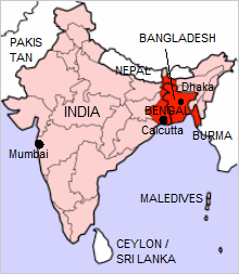 Map with
India, Bengal, and Bangladesh Map with
India, Bengal, and Bangladesh