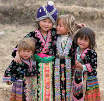 Meo (Hmong) children with black and
blond hair Meo (Hmong) children with black and blond
hair