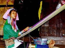 Thailand, Karen / Karian woman weaving Thailand, Karen / Karian woman weaving