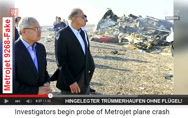 Metrojet 9268-Fake: Beim Tr�mmerhaufen
                          in El Arish fehlen die Fl�gel