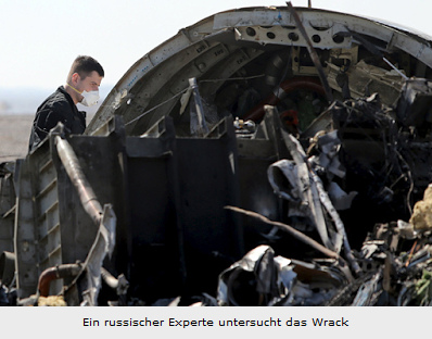 Russischer Experte am angeblichen
                            Wrack