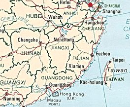Die Positionen Wuhan, Nanchang und Shanghai