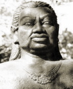 Gajah Madah,
                  einer Statue um 1300.