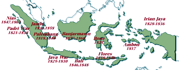Map of Indonesia in Dutch colonial times of
                    imperialism / Karte von Indonesien zur Zeit des
                    holl�ndischen Kolonialismus im Imperialismus