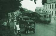 Indonesien:
                        Strassenszene in Batavia , heute Jakarta,
                        1920-er Jahre ; Indonesia