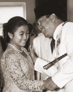 Indonesien:
                    Sukarno mit Tochter Megawati Sukarnoputri ;
                    Indonesia