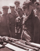 Japanese signing of capitulation on
                            Timor in Koepang, September 1945.
