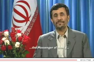 Ahmadinejad Christmas speech 2008: ... the Messenger of mercy ...