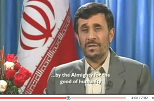 Ahmadinejad Christmas speech 2008: ... by the Almighty for the good of humanity.
