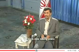 Ahmadinejad Christmas speech 2008: This is now taking place.