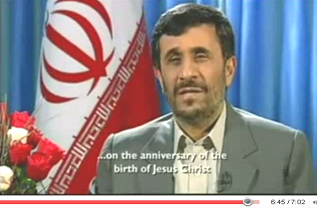Ahmadinejad Christmas speech 2008: ... on the anniversary of the birth of Jesus Christ.