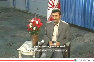 Ahmadinejad Christmas speech 2008: ... prosperity, peace and brotherhood for humanity.