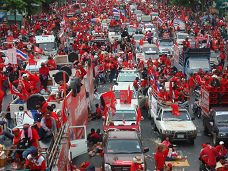 Red shirts fighting in sinking Bangkok -
                        it's up to them to sink.