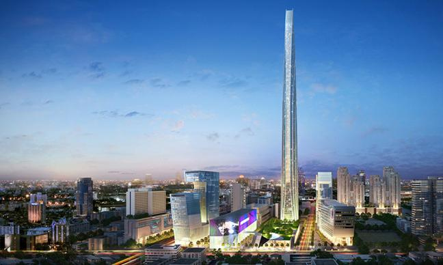 Geplanter Wolkenkratzer
"Supertower" mit 615m im versinkenden
Bangkok, Computergrafik - Meldung vom 15.10.2014 Geplanter Wolkenkratzer
"Supertower" mit 615m im versinkenden
Bangkok, Computergrafik - Meldung vom 15.10.2014