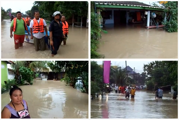 �berschwemmungen in der Region Pattaya in
                Gebieten unter 0 Meter 02
