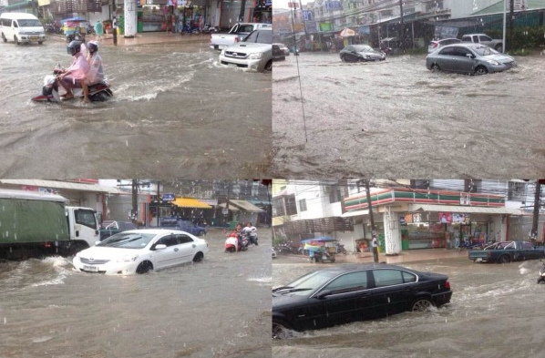 �berschwemmung in Phuket nach
                einem 30-Minuten-Wolkenbruch, 18.11.2013