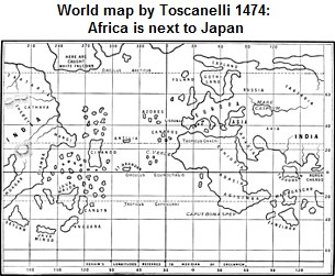Weltkarte von Toscanelli