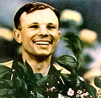 La sonrisa grande del
              paracaidista Yuri Gagarin